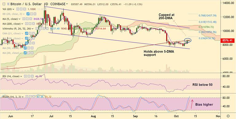 加密货币技术专家：BTC / USD跌破200-DMA，跌破则推动该货币对走高插图