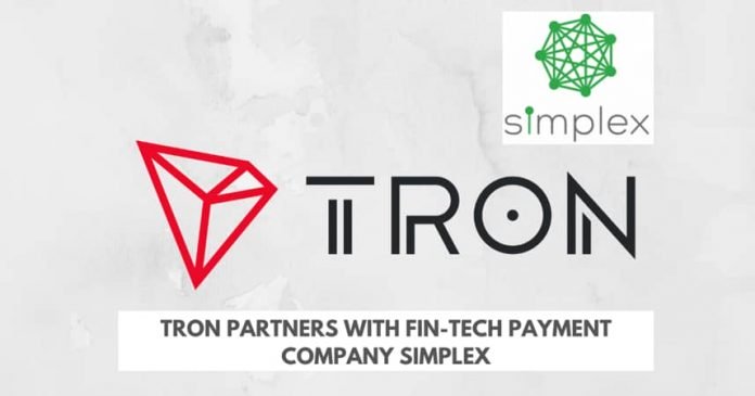 Tron与金融科技公司Simplex合作