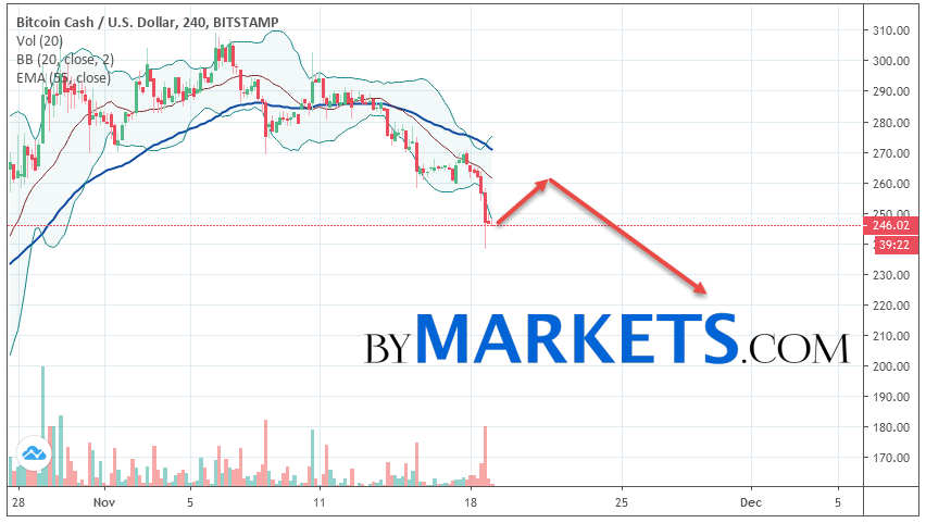 2019年11月20日比特币现金（BCH / USD）预测和分析