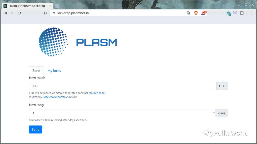 空投开启！锁 ETH 免费领波卡生态项目 Plasm 代币 PLM