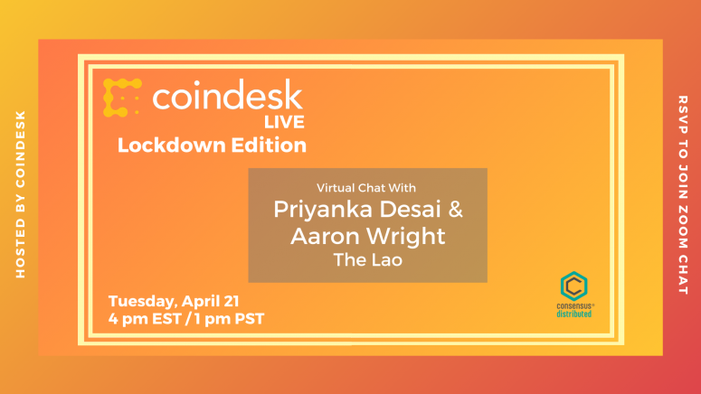 CoinDesk Live：锁定版
老挝人Priyanka Desai和Aaron Wright讨论了营利性DAO。