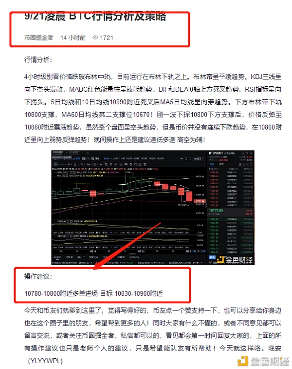 9/21午后BTC多单完美 方向才是获利的基石
